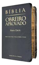 Biblia do obreiro aprovado harpa arc capa de luxo preta