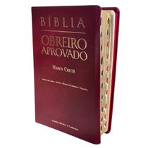 Bíblia do Obreiro Aprovado VINHO com Índice Harpa Cristã Manual de Cerimonias Dicionário Almeida Corrigida ARC