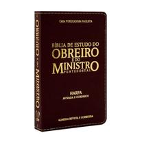 Bíblia do Obreiro e do Ministro Pentecostal RC Com Harpa Avivada e Corinhos