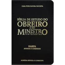 Bíblia do Obreiro e do Ministro Pentecostal RC Com Harpa Avivada e Corinhos