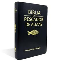 Bíblia do Pescador de Almas RC - Luxo preta - CPAD