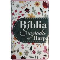 Bíblia e Harpa Pentecostal - Letra Hipergigante Plus - Flores