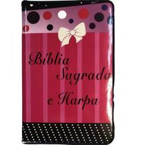 Bíblia e Harpa Pentecostal - Letra Hipergigante Plus - Laço Pink