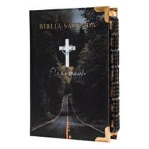 Biblia Ele é o Caminho Borda Dourada com Abas Adesivas