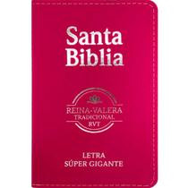 Bíblia em Espanhol Reina Valera Letra Gigante Luxo Fucsia