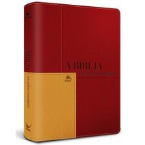 Bíblia em Ordem Cronológica NVI Letra Normal Capa Luxo Vermelho / Mostarda