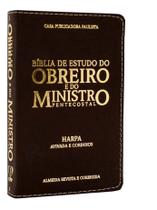 Bíblia Estudo Obreiro Ministro Pentecostal Marrom CPP