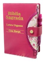 Bíblia Feminina Tipo Carteira Letra Gigante Com Harpa E Índice pentecostal assemleia de Deus batista