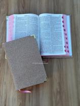 Biblia Glitter cor Champanhe cp dura acolchoada com cantoneira - RC