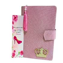 Bíblia Glitter Palavras de Jesus em Vermelho Botão Magnético com Harpa + Marca Páginas