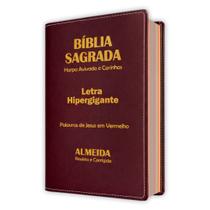 Biblia Hipergigante - Luxo Vinho Harpa Cristã - João Ferreira de Almeida - ARC - Índice por Cores Biblia Hipergigante - Luxo Vinho Harpa Cristã - João Ferreira de Almeida - ARC - Índice por Cores