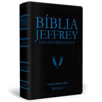 Bíblia Jeffrey Estudo Profético - Preto Com Detalhe Azul