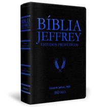 Bíblia Jeffrey Estudos Proféticos King James Preta e Azul