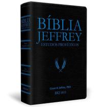 Bíblia Jeffrey Estudos Proféticos - Preta com detalhes Azul - Bv Books Bíblia Jeffrey Estudos Proféticos - Preta com detalhes Azul - Bv Books