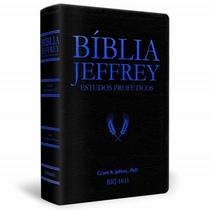 Biblia jeffrey estudos profeticos - preto com detalhe azul - BV FILMS BIBLIA