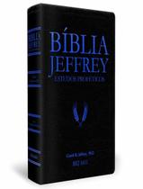 Biblia Jeffrey Estudos Profeticos Preto Com Detalhe Azul