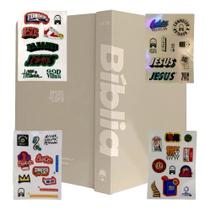 Bíblia Jesus Copy Sticker 2.0 NVI Capa Dura Off-White