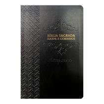 Bíblia jumbo arc full color capa pu luxo c/ harpa - Arabesco preta Bíblia jumbo arc full color capa pu luxo c/ harpa - Arabesco preta