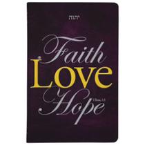 Bíblia King James 1611 - Bkj - Ultrafina Lettering - Capa Soft Touch Faith Love Hope