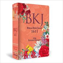 Biblia king james 1611 com estudo holman capa feminina