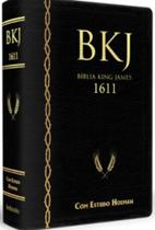 Biblia king james 1611 com estudo holman capa preta
