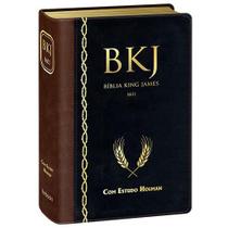 Biblia king james 1611 com estudo holman - marrom com preto - bv books