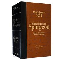 Bíblia King James 1611 de Estudo Spurgeon - Marrom c/ preto - BV