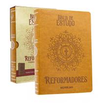 Bíblia King James 1611 De Estudos Reformadores - Capa Luxo Caramelo