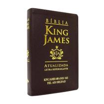 Biblia King James Atualizada 400 Anos Hipergigante Marrom - Ebenezer