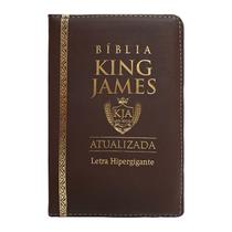 Bíblia King James Atualizada Bkja Zíper Letra Hipergigante Capa Pu Marrom