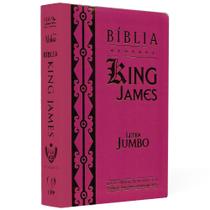 Bíblia King James Atualizada Letra Jumbo Capa Arabesco Pink