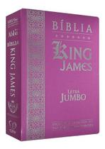 Bíblia King James Atualizada Letra Jumbo Coverbook Compacta Rosa