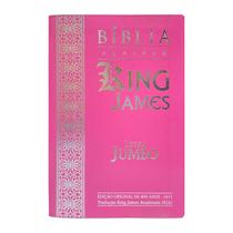 Bíblia King James Atualizada Letra Jumbo Coverbook Compacta Rosa