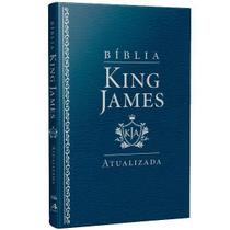 Bíblia King James Atualizada Slim Luxo - Azul - Art Gospel