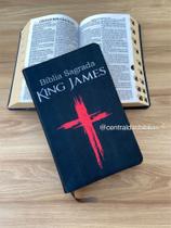Biblia king james cruz vermelha Letras Grandes Evangélica Com Indice dos livros