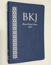 Bíblia King James Fiel 1611 Ultra Fina Slim Capa Luxo Azul