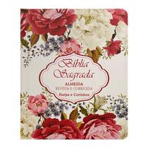 Bíblia L. maior capa dura ppm arc full color c/ harpa - arranjo flores