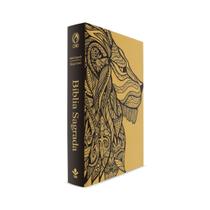 Bíblia Leão Dourado com Harpa - Capa Dura - Letra Grande ARC