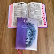 Biblia Leão faces lilas ARC Sbb - Capa dura acolchoada com índice