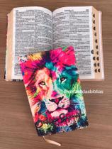 Bíblia Leão nude Letras grandes com Harpa avivada e corinhos