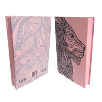 Bíblia Leão Rosa - Capa Dura - NTLH com pintura lateral rosa