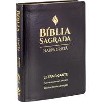 Bíblia letra extra gigante almeida revista e corrigida harpa cristã cpad com índice palavras de jesus em vermelho pjv