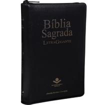 Biblia letra gigante m - rc ziper preto indice