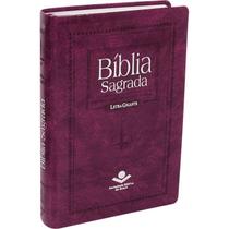 Biblia letra gigante rc luxo purpura nobre