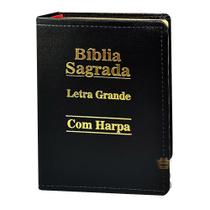 Bíblia Letra Grande - Luxo - Preta - C/ Harpa