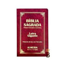 Biblia letra grande m - rc harpa luxo vinho