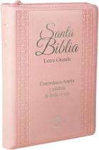 Biblia letra grande - nra ziper rose