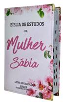 Bíblia letra grande pentecostal estudo mulher sábia cotidiano sugestões Capa dura Bíblia letra grande pentecostal estudo mulher sábia cotidiano sugestões Capa dura
