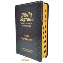Bíblia Letra Hipergigante Luxo Harpa Preta