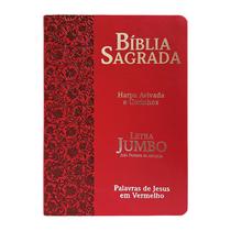 Bíblia Letra Jumbo Almeida ARC com Harpa Vermelha